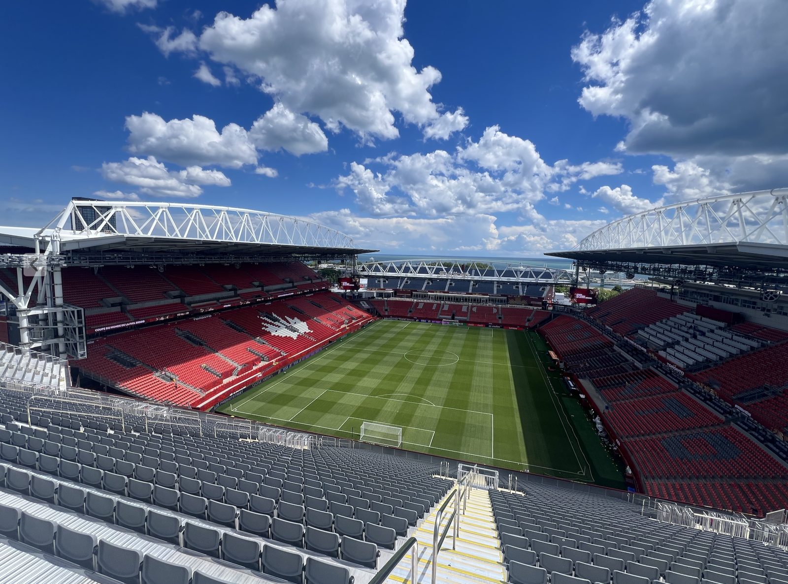 Toronto Stadium with temporary stands for the FIFA World Cup 2026